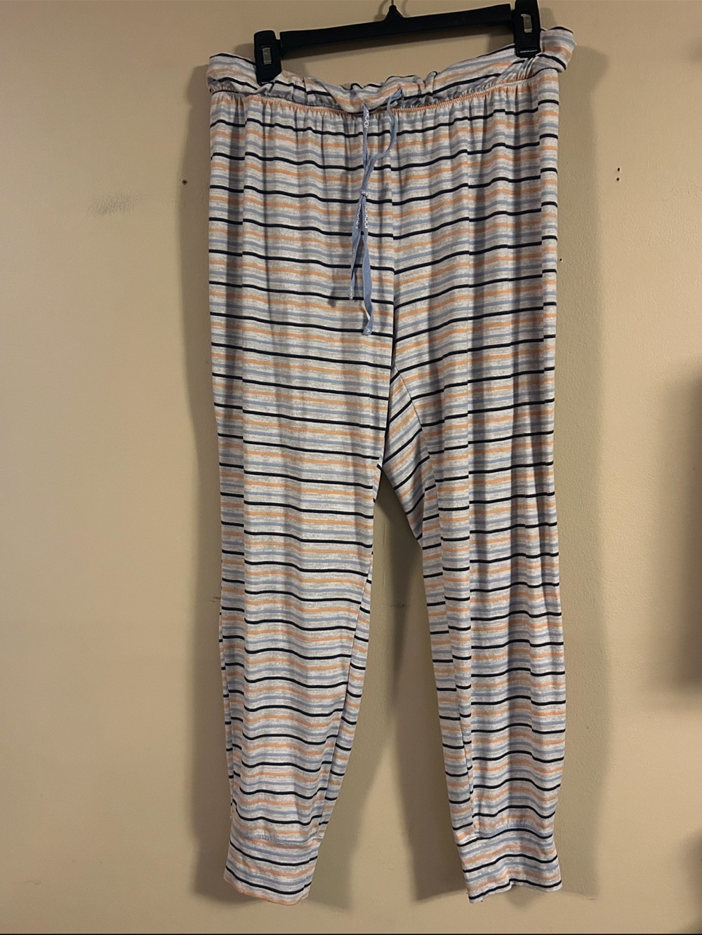 Jockey Women’s Large Striped Lounge Pajama Pants Drawstring
